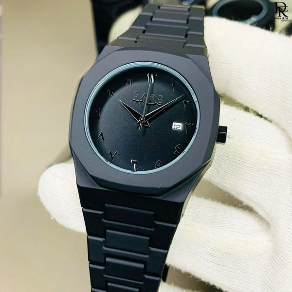 🖤 Black Arabic Aura Watch – Timeless Elegance with Arabic Numerals ⌚✨