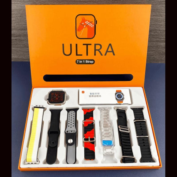 ⌚ Ultra Smartwatch – 7-in-1 Multi-Color Strap Pack 🌈 | Style Meets Smart Technology